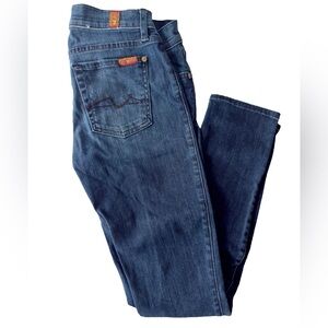 7 For All Mankind Dark Wash Skinny Jeans | Size 25